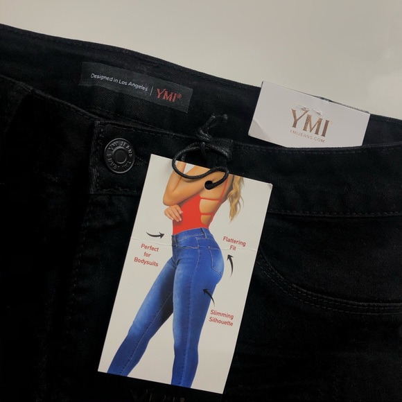 Black High Rise Skinny Jeans - Picture 2 of 3